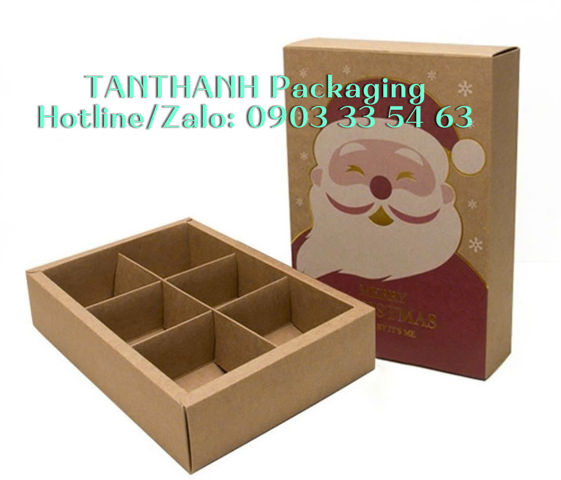 Hộp giấy noel-6 ngăn 1